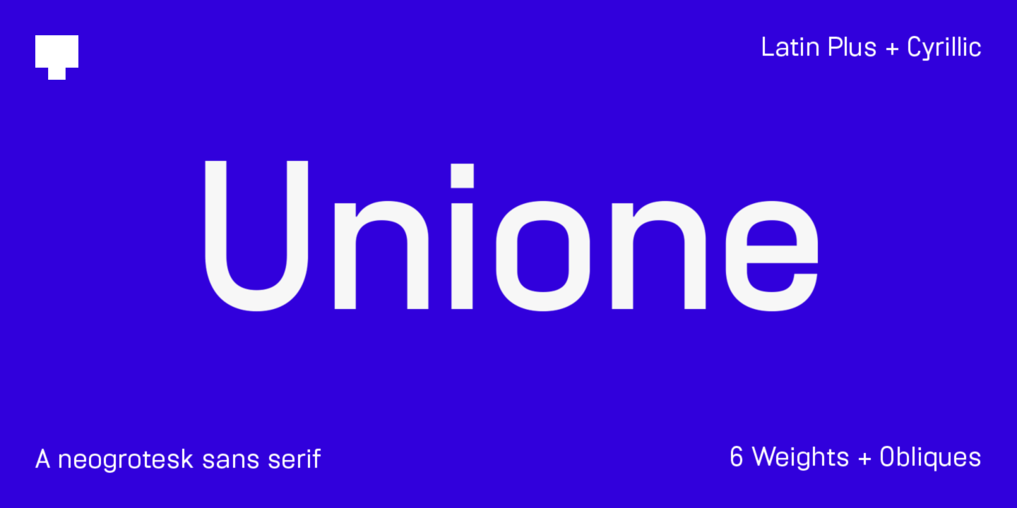 Beispiel einer Unione-Schriftart